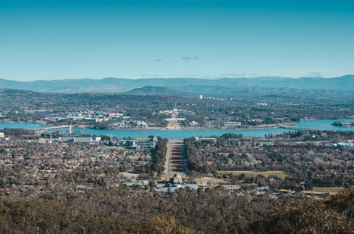 Canberra 7 Panoramic view of Canberra landscape.