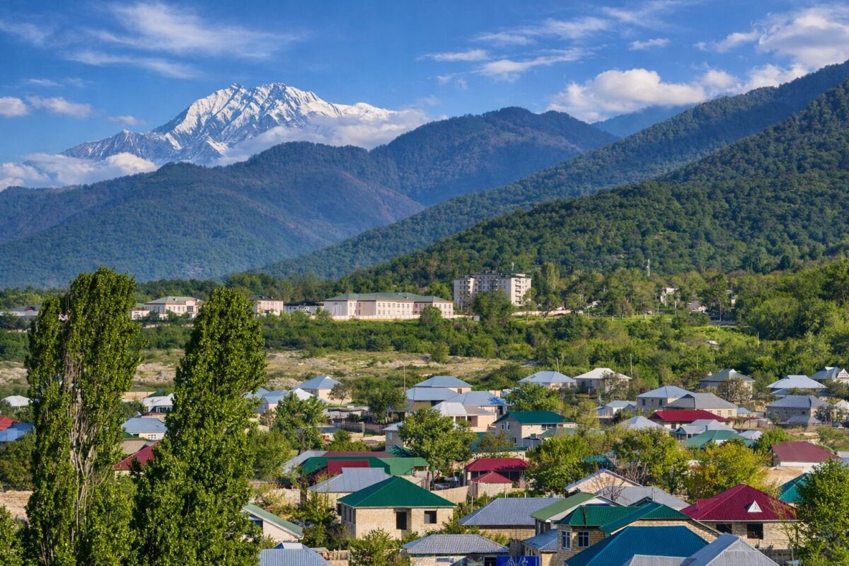 Gabala 10 View over Gabala city Azerbaijan