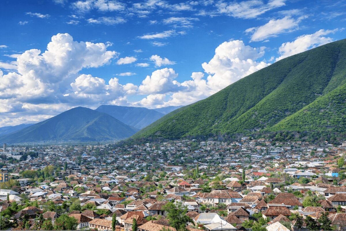 Sheki 5 View over the city of Sheki in Azerbaijan