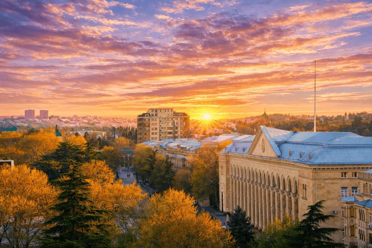 Ganja 1 View over Ganja city in Azerbaijan