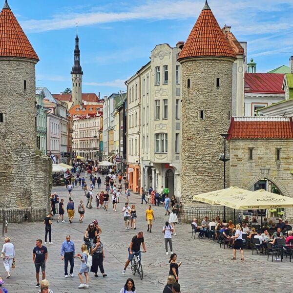 tallinn view in the street Tallinn private chauffeur service by the hour
