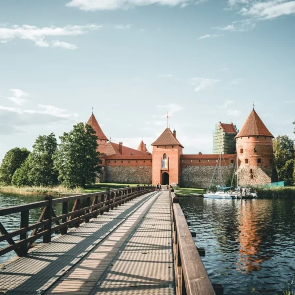 Trakai view over the brisge
